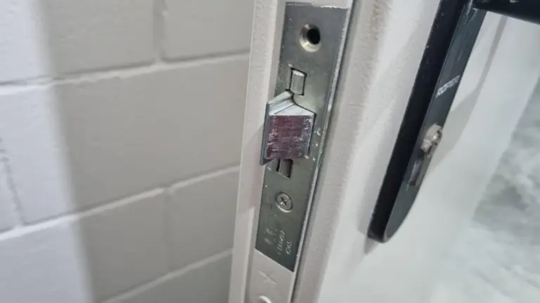 Cerradura de embutir en puerta metálica